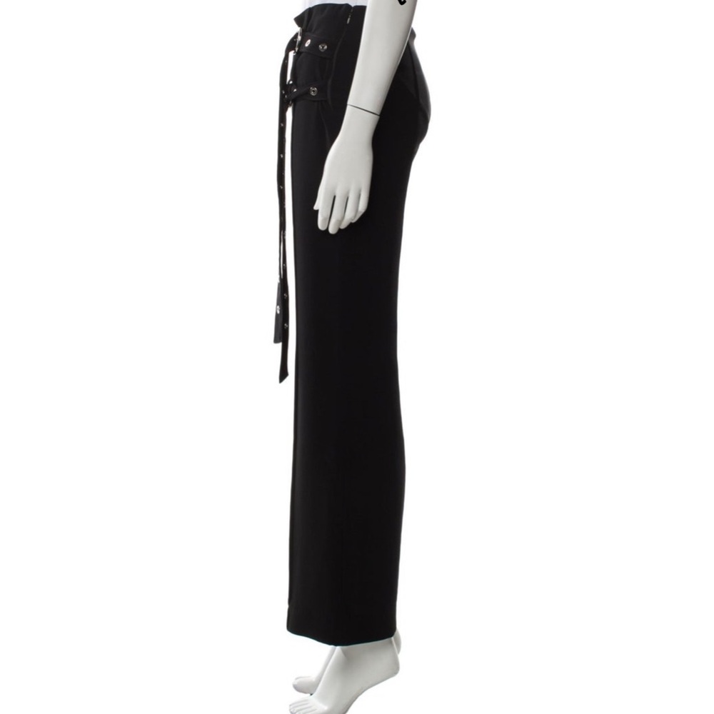 NWT-Cinq-a-Sept Jessy Pants Size 0 Black Cropped Wide Leg High waisted - Picture 2 of 3